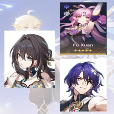 Asia Female|Ruan Mei + Fu Xuan + Dr.Ratio|TL3-TL10|1-8 four-star characters|departure banner uncleared(50/50)| Female |Not bound to mailbox and mobile phone