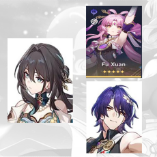 Asia Female|Ruan Mei + Fu Xuan + Dr.Ratio|TL3-TL10|1-8 four-star characters|departure banner uncleared(50/50)| Female |