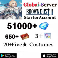 [Global] 51000+ diamonds | Single DrawTicket x 650 | 5* Recruitment Ticket x 3 | Random 5* garment x 20 | Android/iOS interoperability] Instant delivery/BrownDust 2