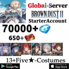 A3[Global] 70000+ diamonds | Single DrawTicket x 650 | 13+Random 5* garment(including /Rou+Roxy+Eris+Summer Vacation Dalvi+ Beachside Angel Teresse+B-Rank Idol Helena+| 5* Recruitment Ticket x 2 | Android/iOS interoperability] Instant delivery/BrownDust 2