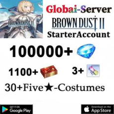 G[Global] 100000+ diamonds | Single DrawTicket x 1100+ | 5* Recruitment Ticket x 3 | Random 5* garment x 30 |10-30UR exclusive weapon|Android/iOS interoperability] BrownDust 2