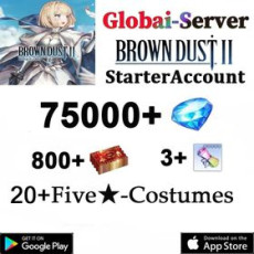 B[Global] 75000+ diamonds | Single DrawTicket x 800+Random 5* garment x 20 | 5* Recruitment Ticket x 3 | |10-30UR exclusive weapon|Android/iOS interoperability] BrownDust 2