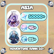 【Asia】Raiden Neuvillette +Random five-star character | 50000+ Primogems + 45-55 IF +AR40+