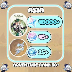 【Asia】Emilie + Signature Weapon+Random five-star character | 48000+ Primogems + 45-55 IF +AR40+