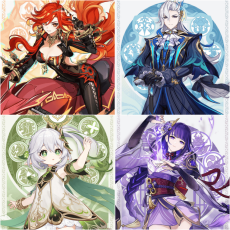 Asia|AR10|Mavuika+Neuvillette+Nahida+Raiden|4 5-star characters|8-15 four-star characters|No birthday set, no email bound|100% Exploration|can log in normally immediately|Genshin Impact