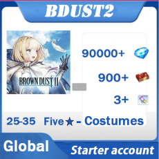 B2[Global]90000+ diamonds | Single DrawTicket x 900+ | 5* Recruitment Ticket 3+ | Random 5* garment x 25-35  | 10-30UR exclusive weapon|Android/iOS interoperability] BrownDust 2