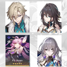 [Asia TL3-11] Aventurine + Ruan Mei + Fu Xuan + Bronya | 0-5 four-star characters |departure banner uncleared(50/50)|Fast shipping
