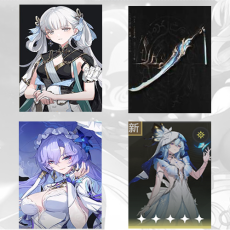 Asia|Female|Lv4-10| Jinhsi + Jinhsi Weapon + CantaRella + The Shorekeeper|Random 5 stars|The novice pool is not used