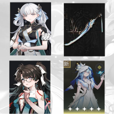 Asia|Female|Lv4-10| Jinhsi + Jinhsi Weapon + Zhe Zhi + The Shorekeeper|Random 5 stars|The novice pool is not used
