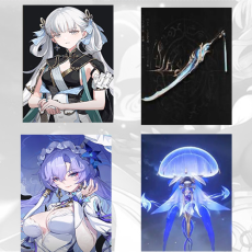 Asia|Female|Lv4-10| Jinhsi + Jinhsi Weapon + CantaRella + CantaRella Weapon|Random 5 stars|The novice pool is not used