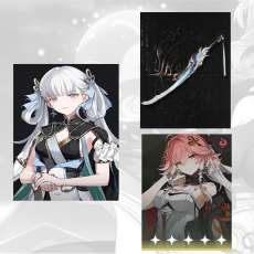 Asia|Female|Lv4-10| Jinhsi + Jinhsi Weapon + Changli|Random 5 stars|The novice pool is not used