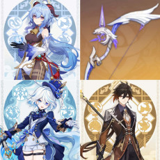 Asia|AR10|Furina+Zhongli+Ganyu+Amos' Bow|3 5-star characters|8-15 four-star characters|No birthday set, no email bound|Able to explore 100% |can log in normally immediately|Genshin Impact