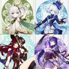 【恰斯卡|芙宁娜|纳西妲|雷电将军】Asia|AR10|Raiden+Nahida+Furina+Chasca|4 5-star characters|8-15 four-star characters|No birthday set, no email bound|Able to explore 100% |can log in normally immediately|Genshin Impact