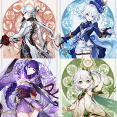 【阿蕾奇诺|芙宁娜|纳西妲|雷电将军】Asia|AR10|Arlecchino+Furina+Raiden+Nahida|4 5-star characters|8-15 four-star characters|No birthday set, no email bound|Able to explore 100% |Can log in normally|Genshin Impact