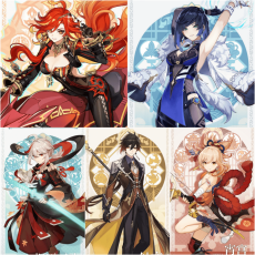 Asia|AR10|Mavuika+Yelan+Yomiya+Kazuha+Zhongli|5 5-star characters|8-15 four-star characters|No birthday set, no email bound|Able to explore 100%|can log in normally immediately|Genshin Impact