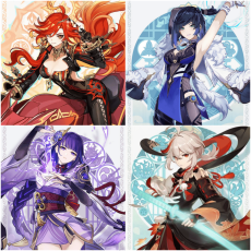 Asia|AR10|Mavuika+Yelan+Raiden+Kazuha|4 5-star characters|8-15 four-star characters|No birthday set, no email bound|Able to explore 100%|can log in normally immediately|Genshin Impact