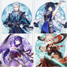 Asia|AR10|Neuvillette+Yelan+Raiden+Kazuha|4 5-star characters|8-15 four-star characters|No birthday set, no email bound|Able to explore 100%|can log in normally immediately|Genshin Impact