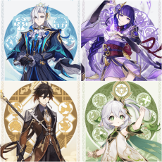 Asia|AR10|Neuvillette+Nahida+Raiden+Zhongli|4 5-star characters|8-15 four-star characters|No birthday set, no email bound|Able to explore 100%|can log in normally immediately|Genshin Impact