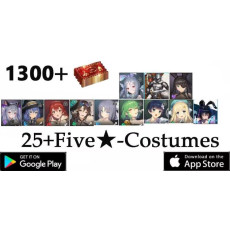 TCL5[Global]165000+diamonds|+25+Random 5* garment(including / +Rou+Roxy+ Eris+Summer Vacation Dalvi+Yumi+Hikage+Yozakura+Yomi+Celebrity Bunny Loen+Daydream Bunny Morpeah+Orcbolg Goblin Slayer (limited)+Celia+Single DrawTicket x 1300 | 5* Recruitment Ticke