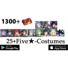 TCL4[Global]165000+diamonds|+25+Random 5* garment(including / +Rou+Roxy+ Eris+Summer Vacation Dalvi+Yumi+Hikage+Yozakura+Yomi+Celebrity Bunny Loen+Daydream Bunny Morpeah+Orcbolg Goblin Slayer (limited)+Eclipse+Single DrawTicket x 1300|5* Recruitment Ticke
