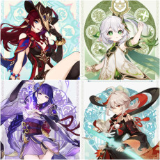 Asia|AR10|Chasca+Nahida+Raiden+Kazuha|4 5-star characters|8-15 four-star characters|No birthday set, no email bound|Able to explore 100%|can log in normally immediately|Genshin Impact