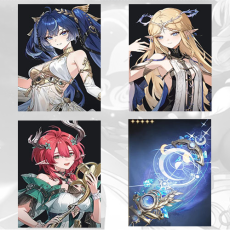 Asia| iuno + Cartethyia + Ciaccona + iuno Weapon | Random 4 stars |