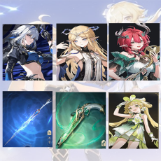 Asia lv 8| Galbrena + Cartethyia + Ciaccona + Cartethyia Weapon + Ciaccona Weapon + verina | Random 4 stars |The novice pool is not used