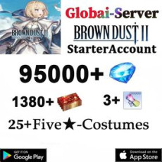 F[Global]95000+ diamonds-100000+diamonds| Single DrawTicket x 1200 | 5* Recruitment Ticket x 3 | Random 5* garment x 26 |10-30UR exclusive weapon|Android/iOS interoperability] BrownDust 2