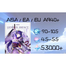 Asia| Raiden Shogun | Primogem:53000 | Acquaint Fate:90-105 | Intertwined Fate:45 - 55 | Email bound | MC Random