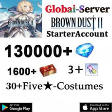 B11[Global] 130000 diamonds |  DrawTicket x 1600 |33 Random 5* garment | Android/iOS interoperability] Starter account/BrownDust 2