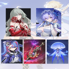 Asia| Phrolova + CantaRella + Roccia + Phrolova Weapon + CantaRella Weapon | Random 4 stars |The novice pool is not used