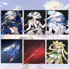 Asia lv 8| Galbrena + Camellya + The Shorekeeper + Galbrena Weapon + Camellya Weapon + verina | Random 4 stars |The novice pool is not used