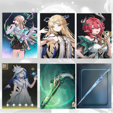 Asia|Lynae + Cartethyia + Ciaccona + The Shorekeeper + Ciaccona Weapon + Cartethyia Weapon | Random 4 stars |Fast delivery