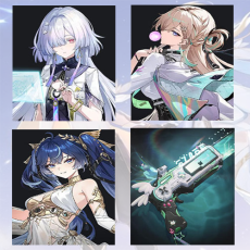 Asia lv 8| Mornye + Lynae + iuno + Lynae Weapon | Random 4 stars |The novice pool is not used