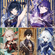 Asia|AR10|Raiden Shogun+Yelan+Zhongli+Furina+Kazuha |5 5-star characters|8-15 four-star characters|No birthday set, no email bound|Able to explore 100% |Can log in normally|Genshin Impact