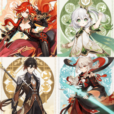 Asia|AR10|Mavuika+Zhongli+Nahida+Kazuha 4 5-star characters|8-15 four-star characters|No birthday set, no email bound|Able to explore 100% |can log in normally immediately|Genshin Impact
