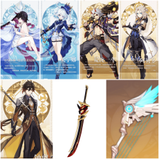 Asia|AR10|Columbina Hyposelenia+Furina+Arataki Itto+Albedo+Zhongli+Redhorn Stonethresher+Skyward Harp|5 5-star characters|8-15 four-star characters|No birthday set, no email bound|Able to explore 100%|can log in normally immediately|Genshin Impact