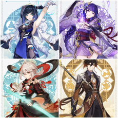 Asia|AR10|Yelan+Raiden+Kazuha+Zhongli|4 5-star characters|8-15 four-star characters|No birthday set, no email bound|Able to explore 100%|can log in normally immediately|Genshin Impact
