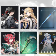 Asia|lv 4-10| Chisa + Cartethyia + Cartethyia Weapon + Ciaccona + Ciaccona Weapon + The Shorekeeper | Random 4 stars |