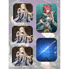ASIA| Cartethyia+Cartethyia+Cartethyia+Ciaccona+Cartethyia Weapon+Random 5 stars+Randomfour-star character Fast Delivery