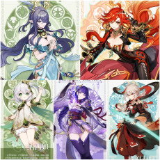 Asia|AR10|Lauma+Mavuika+Nahida+Raiden+Kazuha|5 5-star characters|8-15 four-star characters|No birthday set, no email bound|Able to explore 100%|can log in normally immediately|Genshin Impact