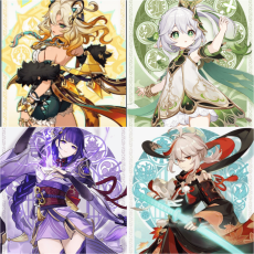 Asia|AR10|Xilonen+Nahida+Raiden+Kazuha|4 5-star characters|8-15 four-star characters|No birthday set, no email bound|Able to explore 100%|can log in normally immediately|Genshin Impact