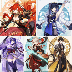 Asia|AR10|Mavuika+Yelan+Raiden+Kazuha+Zhongli|5 5-star characters|8-15 four-star characters|No birthday set, no email bound|Able to explore 100%|can log in normally immediately|Genshin Impact