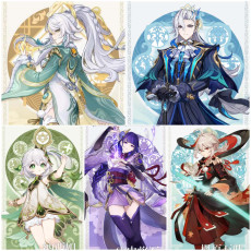 Asia|AR10|Zibai+Neuvillette+Nahida+Raiden+Kazuha|5 5-star characters|8-15 four-star characters|No birthday set, no email bound|Able to explore 100%|can log in normally immediately|Genshin Impact