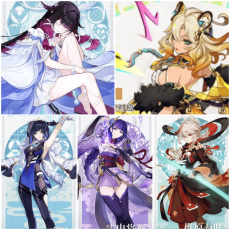 Asia|AR10|Columbina Hyposelenia+Xilonen+Yelan+Raiden+Kazuha|5 5-star characters|8-15 four-star characters|No birthday set, no email bound|Able to explore 100%|can log in normally immediately|Genshin Impact