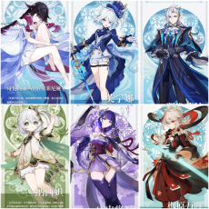 Asia|AR10|Columbina Hyposelenia+Furina+Neuvillette+Nahida+Raiden+Kazuha|6 5-star characters|8-15 four-star characters|No birthday set, no email bound|Able to explore 100%|can log in normally immediately|Genshin Impact