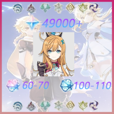 Asia Female | Escoffier + Primogem:49000 | Acquaint Fate:100-110 | Intertwined Fate:60 - 70 | Email bound