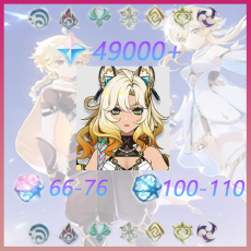 Asia Female | Xilonen + Primogem:49000 | Acquaint Fate:100-110 | Intertwined Fate:66 - 76 | Email bound