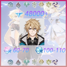 Asia Female | Varka + Primogem:49000 | Acquaint Fate:100-110 | Intertwined Fate:60 - 70 | Email bound