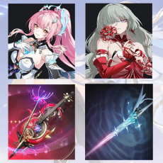 Asia lv 8| Aemeath + Phrolova + Phrolova Weapon + Aemeath Weapon | Random 4 stars |The novice pool is not used